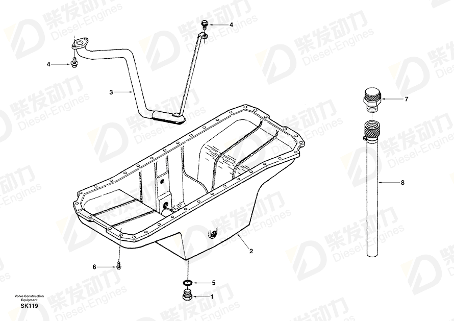 VOLVO Screw SA3907860 Drawing