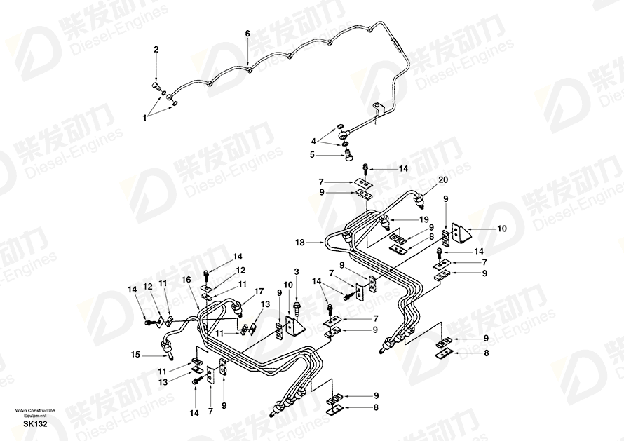 VOLVO Pipe SA3928476 Drawing
