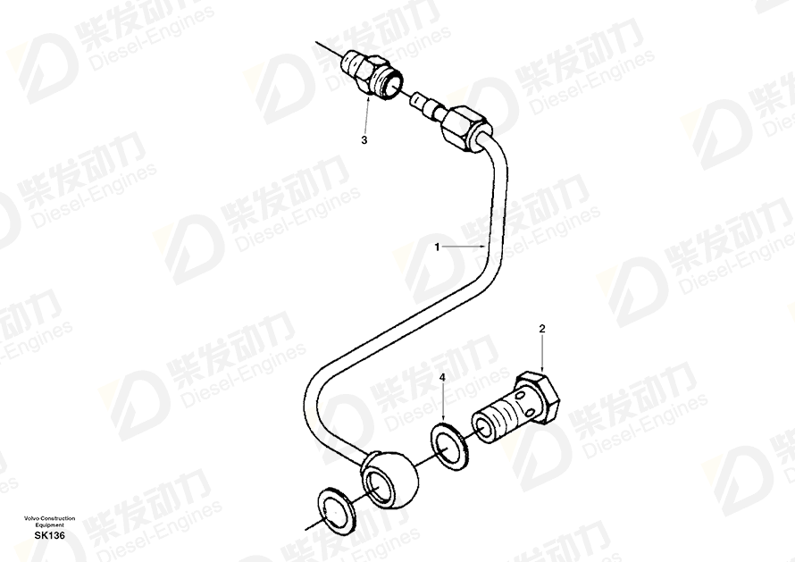 VOLVO Pipe SA3928529 Drawing