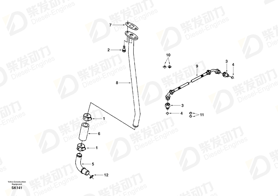 VOLVO Hose SA3920603 Drawing