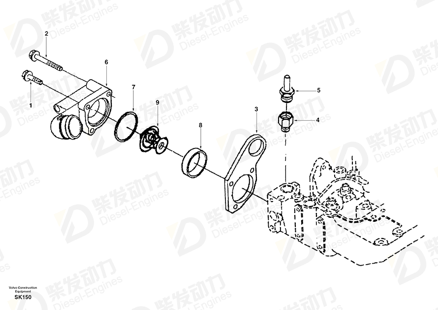 VOLVO Bracket SA3903757 Drawing