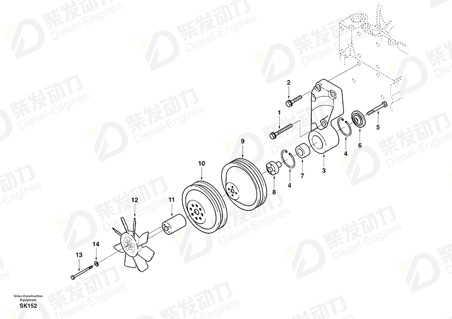 VOLVO Pulley SA3929269 Drawing