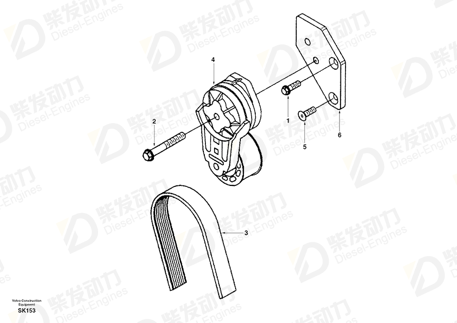 VOLVO Belt 14515562 Drawing