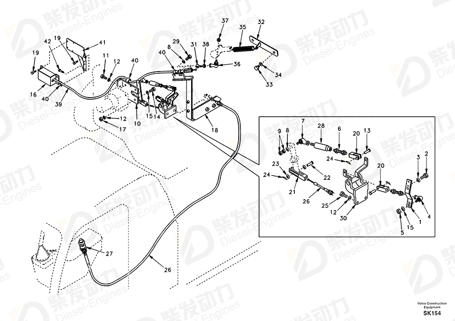 VOLVO Bracket SA1118-01660 Drawing