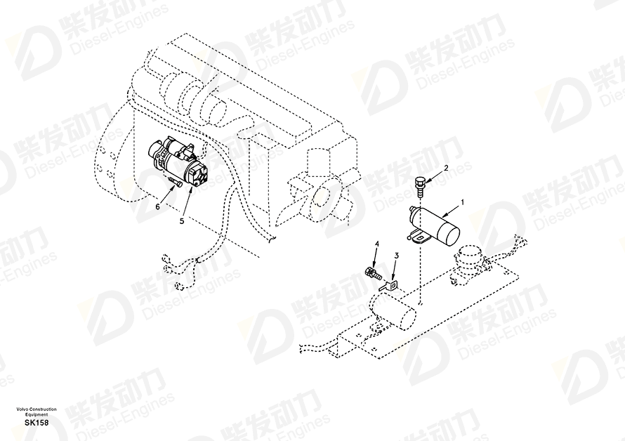 VOLVO STARTER SA3908594 Drawing