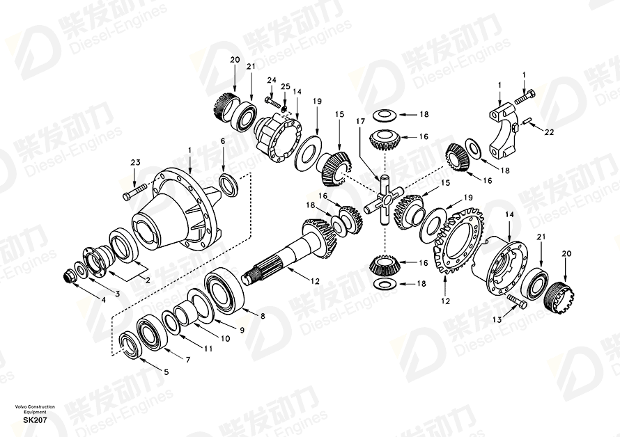 VOLVO Spring pin 951993 Drawing VOLVO Spring pin 951993 Drawing