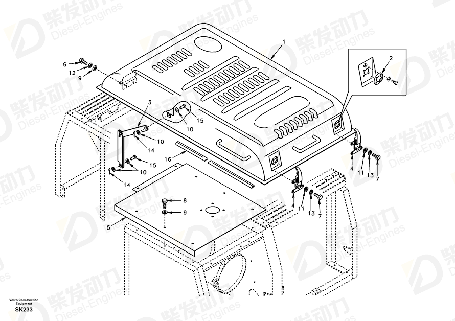 VOLVO Clevis Pin SA9321-21015 Drawing