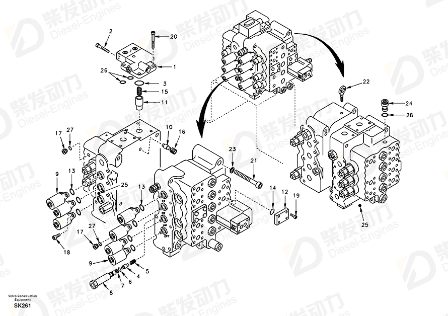 VOLVO POPPET_HOLD BOO SA7273-10200 Drawing