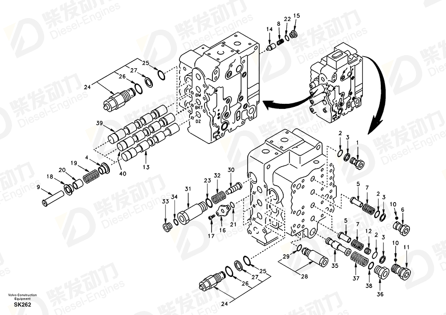 VOLVO Sealing kit 14506889 Drawing VOLVO Sealing kit 14506889 Drawing