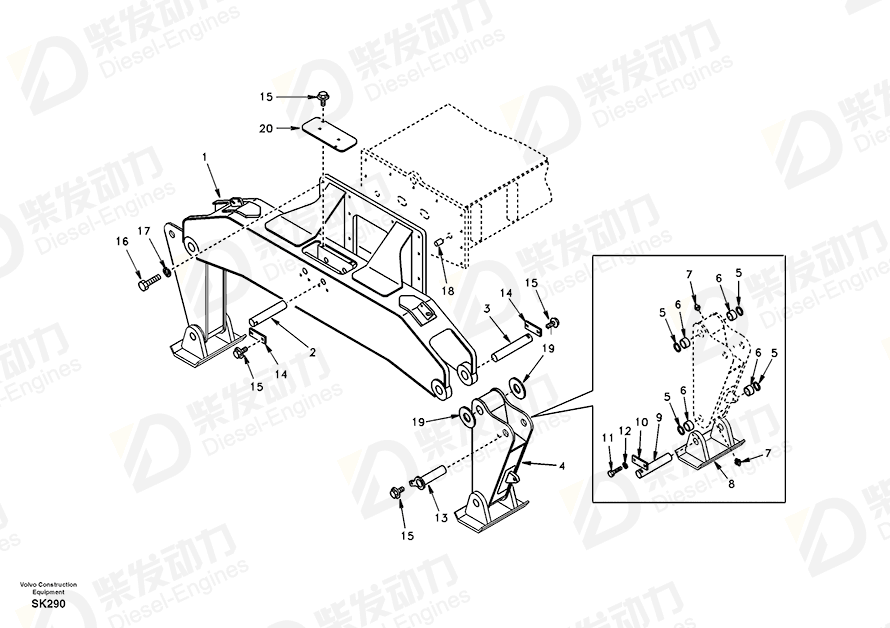 VOLVO Hexagon screw SA9011-12415 Drawing