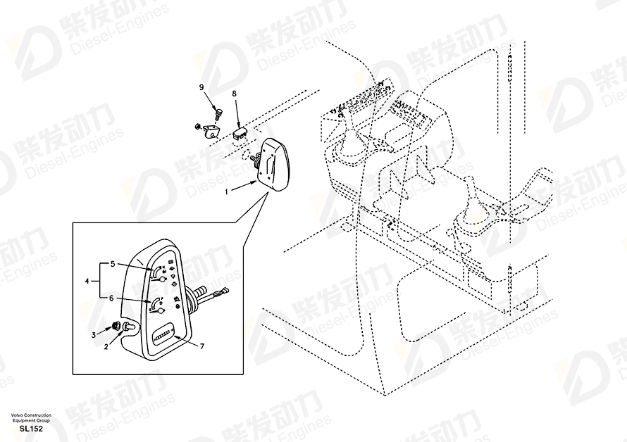 VOLVO Hour counter SA1023-04600 Drawing VOLVO Hour counter SA1023-04600 Drawing