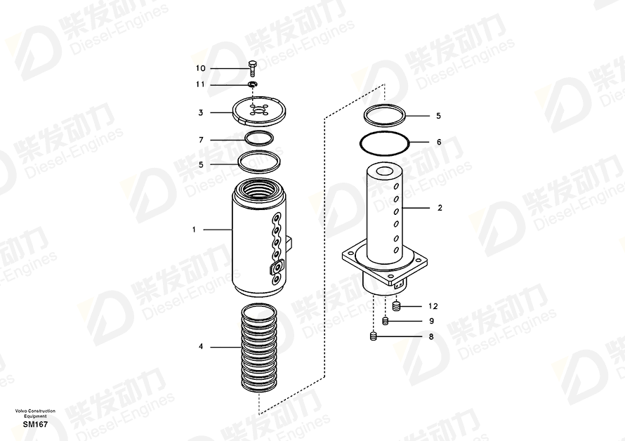 VOLVO O-ring SA9511-22140 Drawing VOLVO O-ring SA9511-22140 Drawing