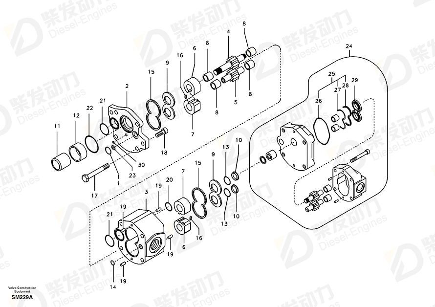 VOLVO Case SA8230-03280 Drawing