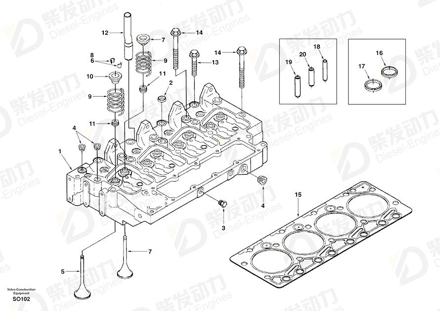 VOLVO Valve SA3802356 Drawing