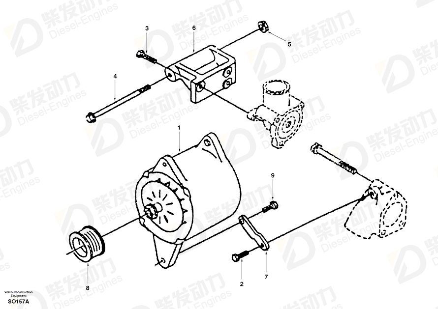 VOLVO Pulley SA3918275 Drawing