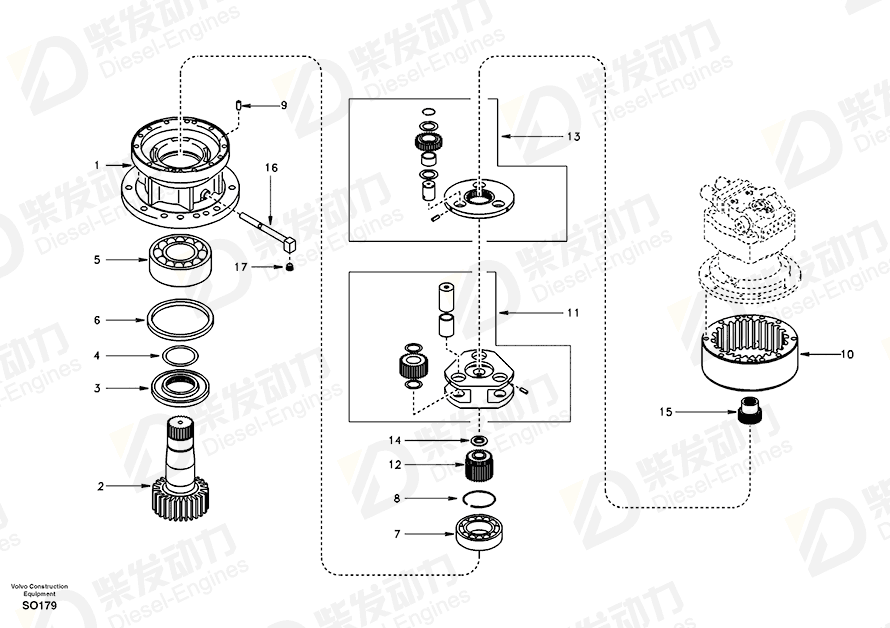 VOLVO O-ring SA9511-22095 Drawing