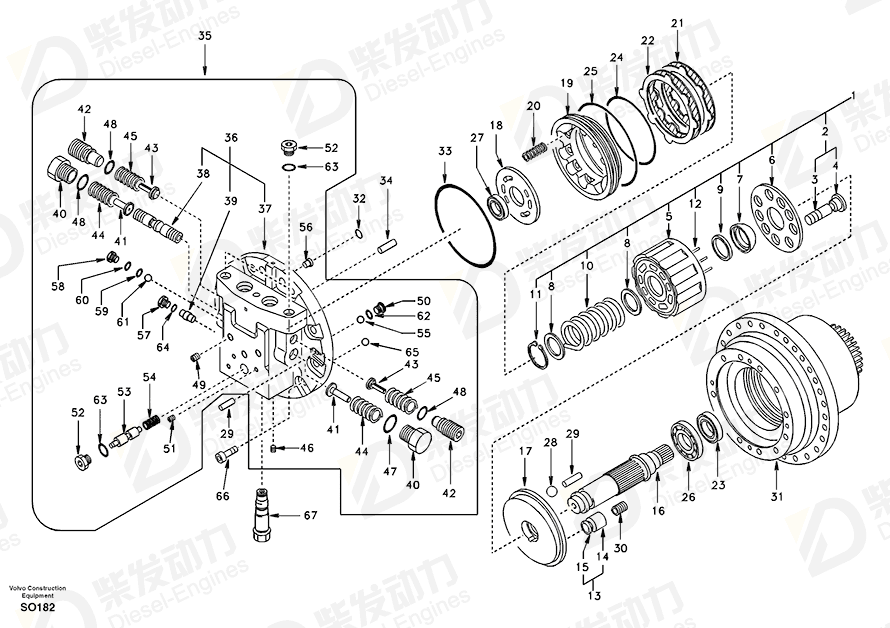 VOLVO Spindle 14500089 Drawing