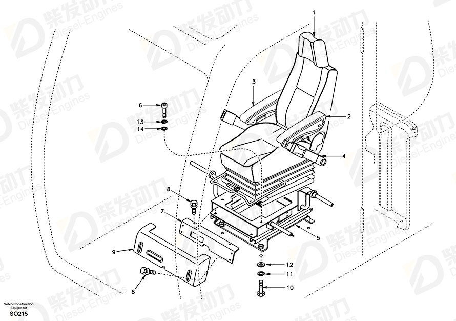 VOLVO Operator's Seat 14502157 Drawing