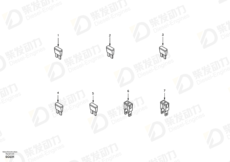 VOLVO Fuse SA9877-05000 Drawing VOLVO Fuse SA9877-05000 Drawing