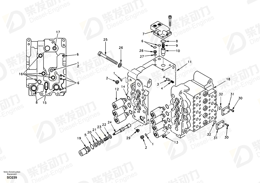 VOLVO Spacer SA8230-03640 Drawing VOLVO Spacer SA8230-03640 Drawing