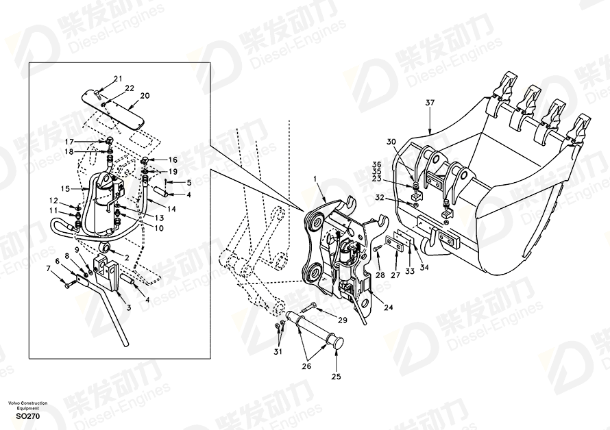 VOLVO Stay SA1171-75030 Drawing