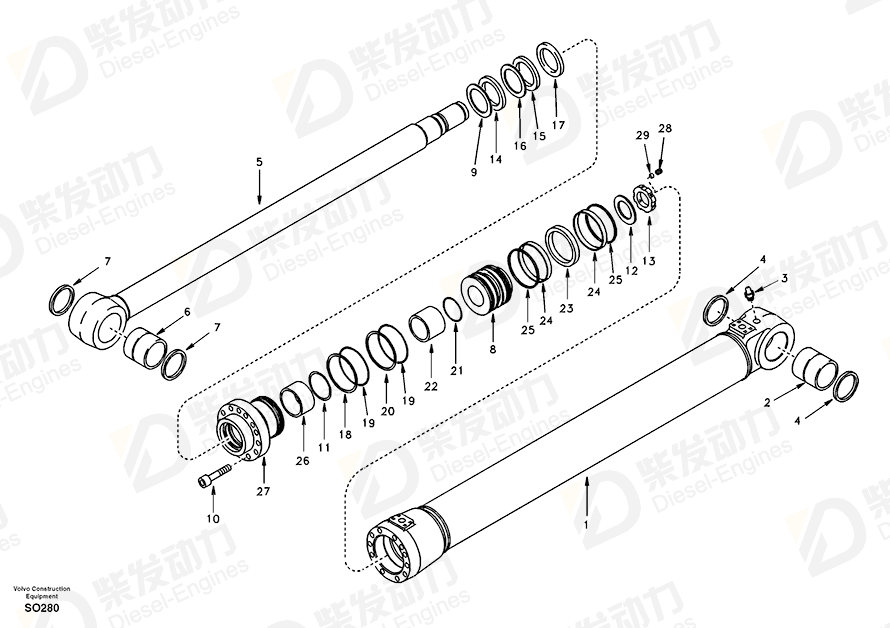 VOLVO Retaining ring SA9557-06500 Drawing