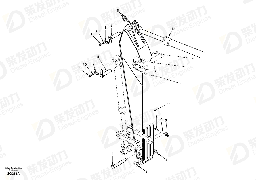 VOLVO Pin SA1173-03280 Drawing