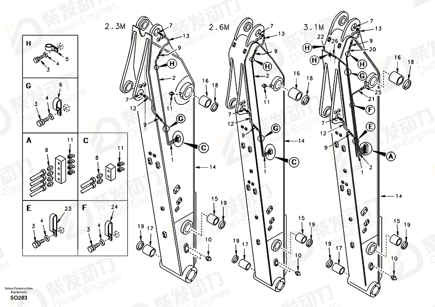 VOLVO Bolt SA9011-10803 Drawing VOLVO Bolt SA9011-10803 Drawing