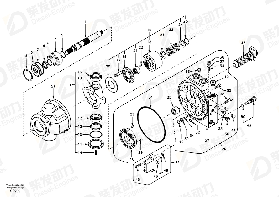 VOLVO Hex. socket screw SA9016-10603 Drawing