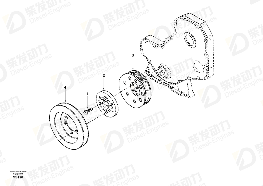 VOLVO Adapter SA3924579 Drawing