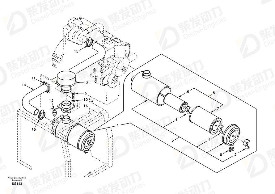 VOLVO FILTER SA9912-45800 Drawing