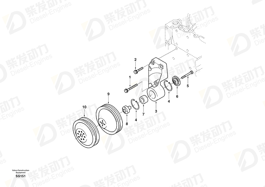 VOLVO Screw SA3901447 Drawing