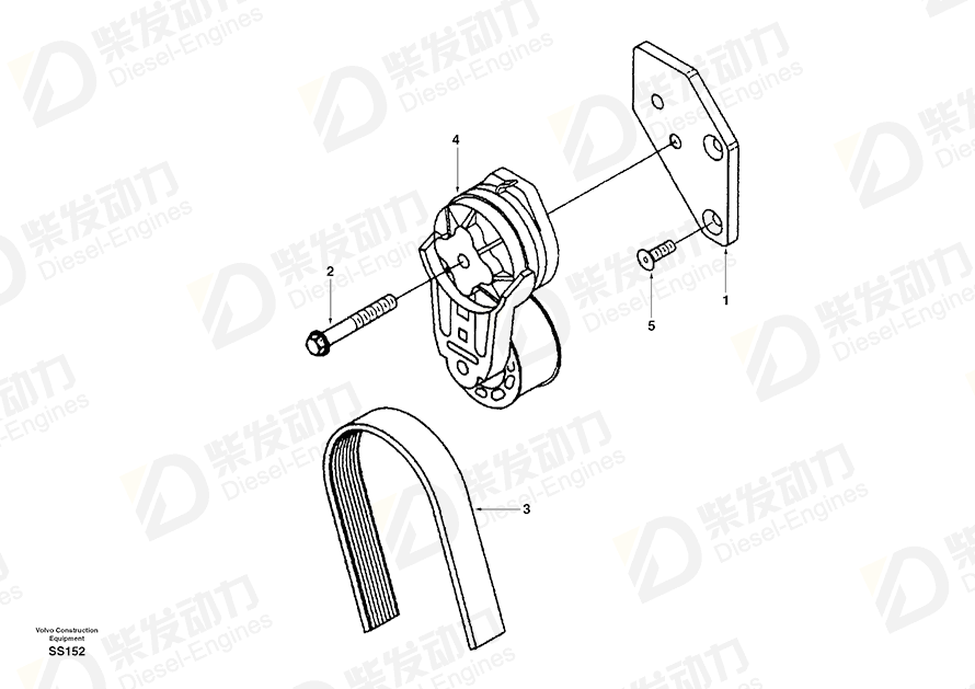 VOLVO Bracket SA3283156 Drawing