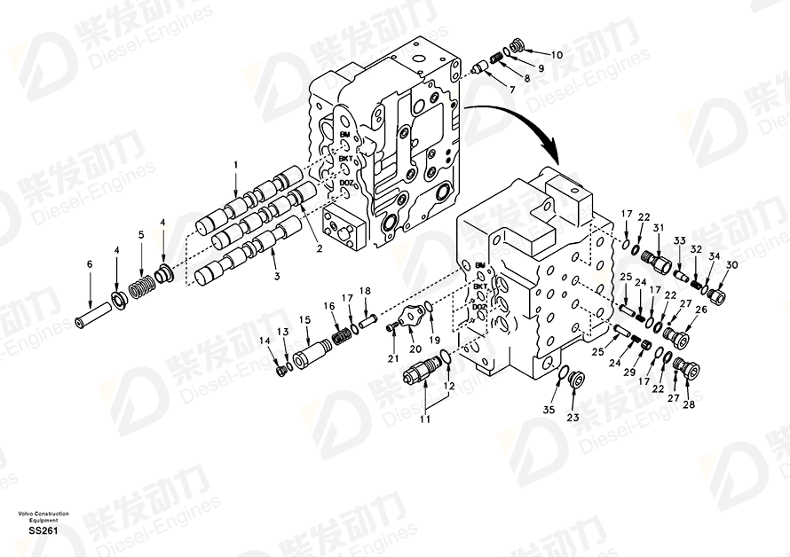 VOLVO SLEEVE_BOOSTER SA7273-10310 Drawing