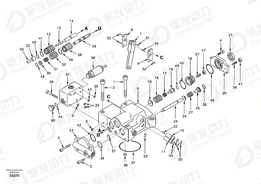 VOLVO Snap ring SA8240-03680 Drawing