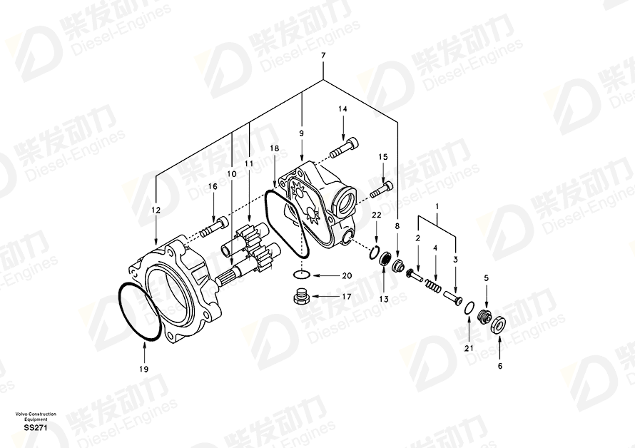 VOLVO O-ring SA9511-22085 Drawing