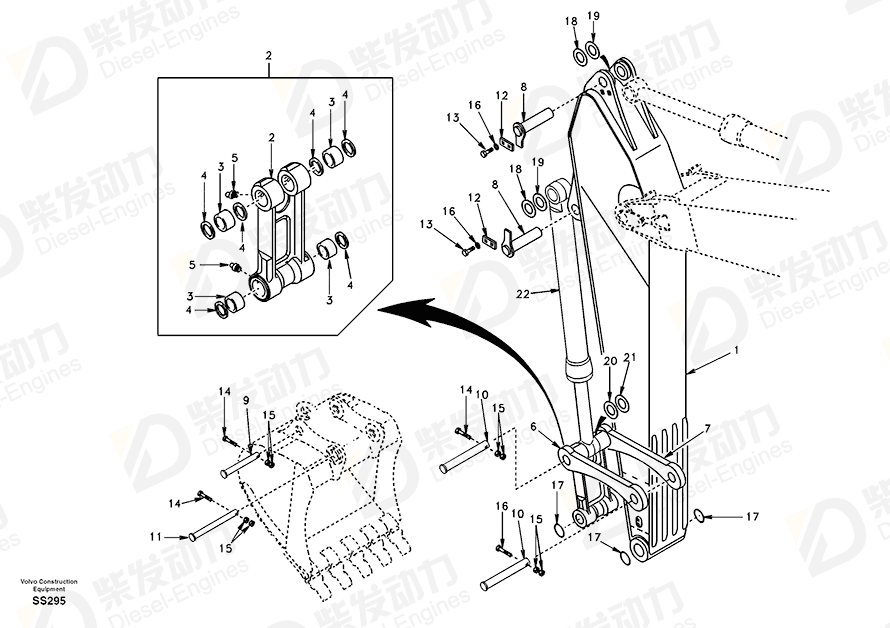 VOLVO Yoke SA1172-01031 Drawing VOLVO Yoke SA1172-01031 Drawing