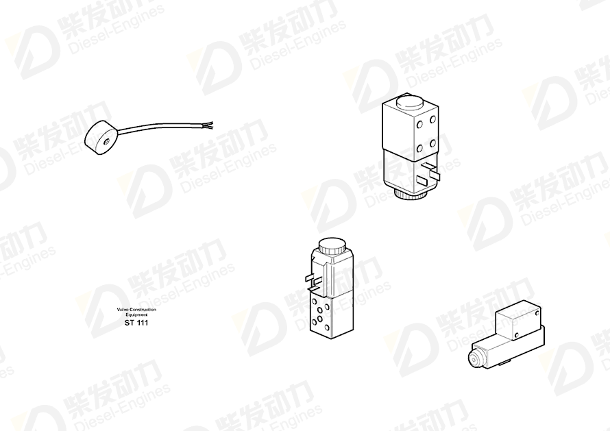 VOLVO Solenoid valve 1677110 Drawing VOLVO Solenoid valve 1677110 Drawing