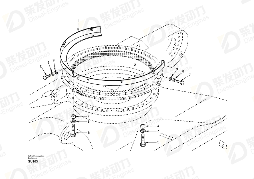 VOLVO Spacer SA14502405 Drawing