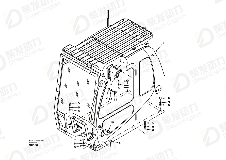 VOLVO Support SA14502664 Drawing