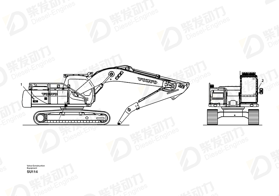 VOLVO Decal 14504024 Drawing