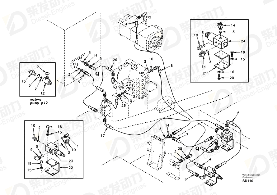 VOLVO Bracket SA14502724 Drawing