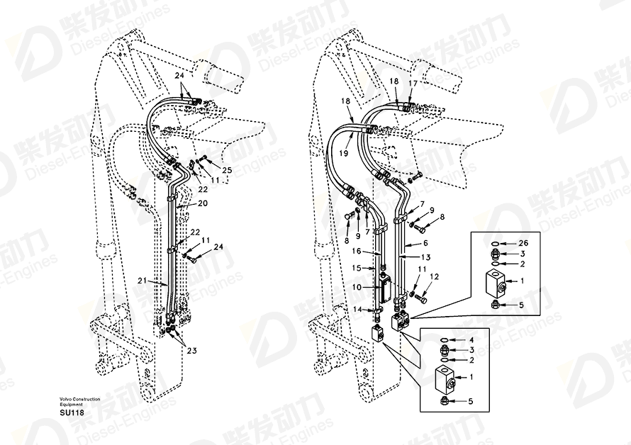 VOLVO Pipe SA14511962 Drawing