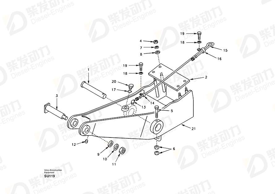 VOLVO Adapter SA14511858 Drawing VOLVO Adapter SA14511858 Drawing