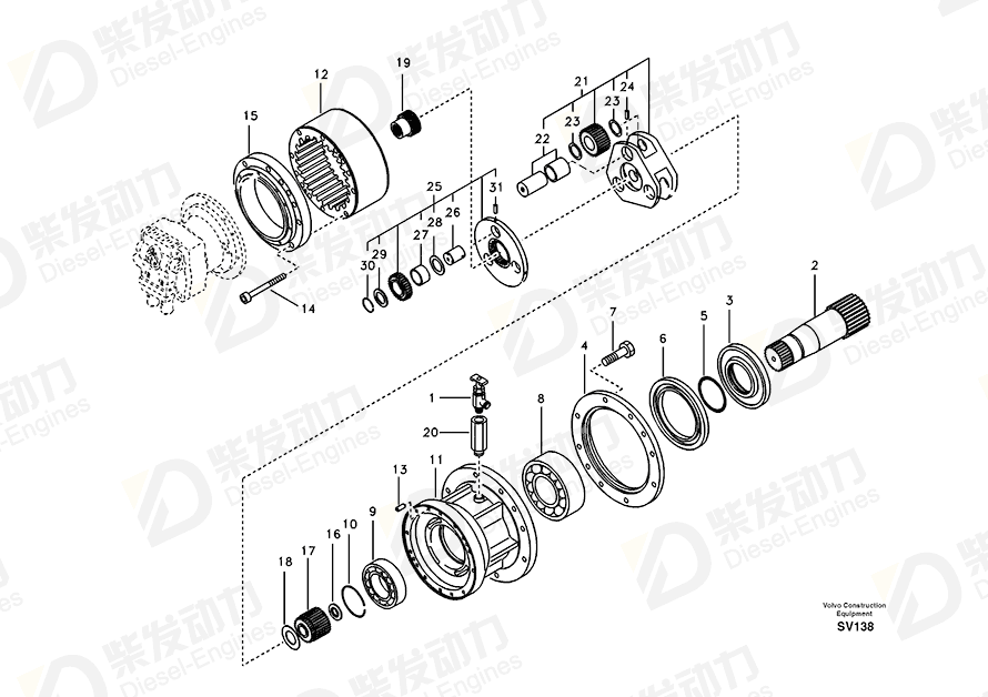 VOLVO Gearbox 14521444 Drawing