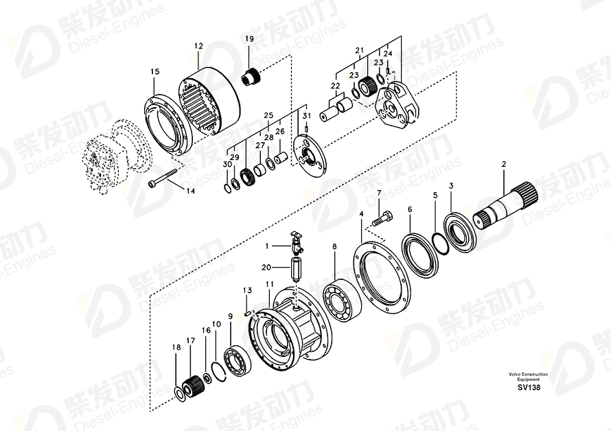 VOLVO Gearbox SA7118-30140 Drawing