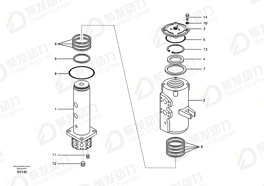 VOLVO Hub SA14524786 Drawing VOLVO Hub SA14524786 Drawing