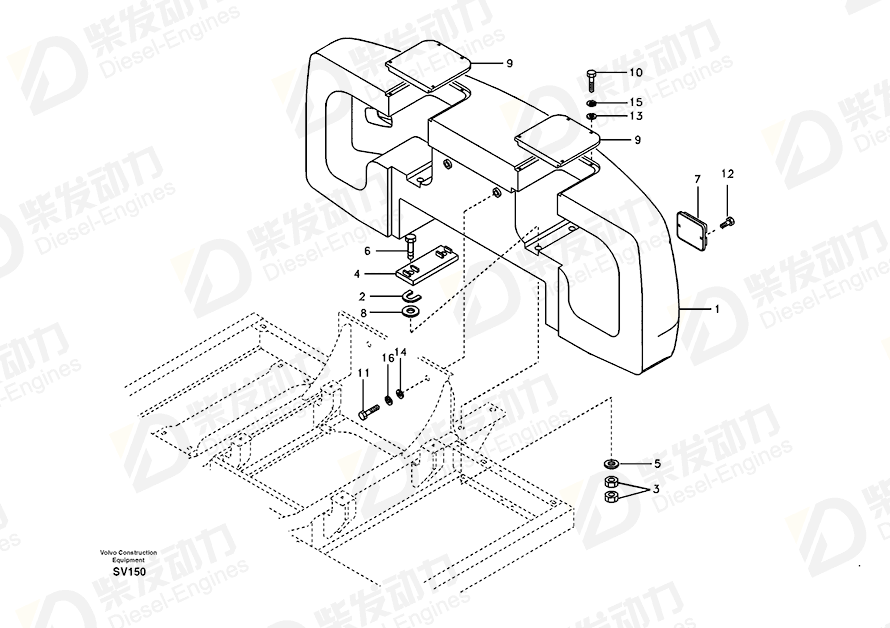 VOLVO Counterweight 14560759 Drawing