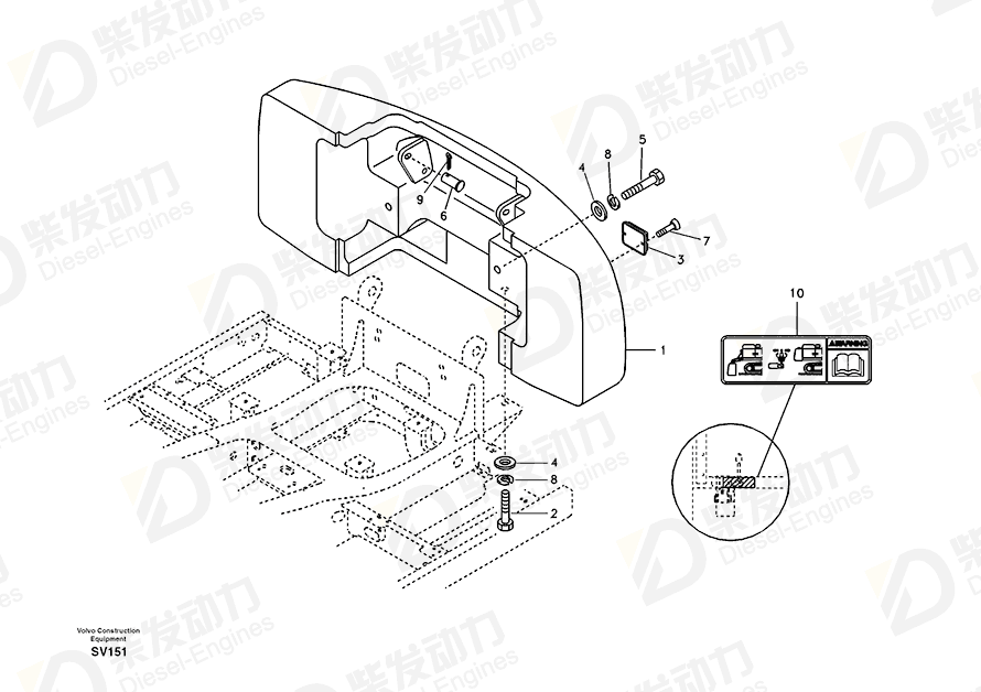 VOLVO Counterweight 14503085 Drawing VOLVO Counterweight 14503085 Drawing