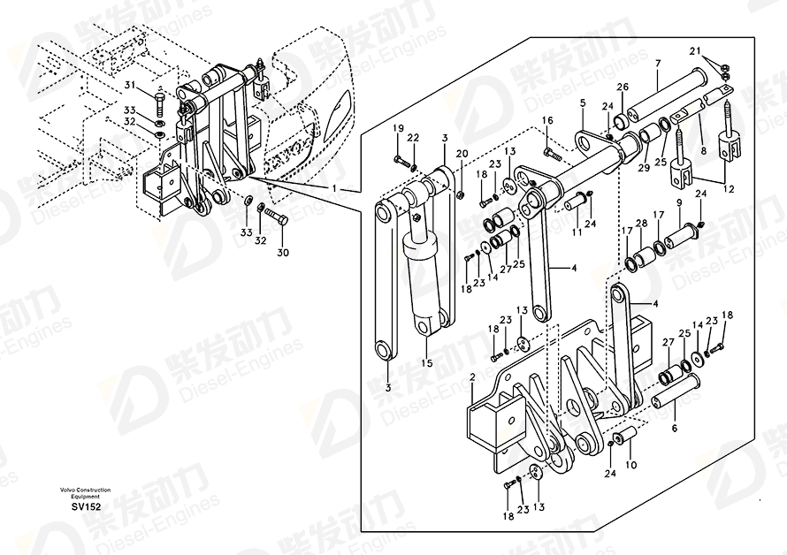 VOLVO Bushing 14880974 Drawing